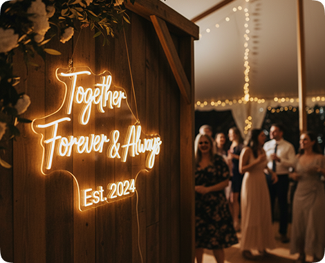 Wedding Neon Sign — Together Forever